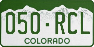 CO license plate 050RCL