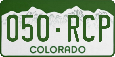 CO license plate 050RCP