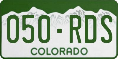 CO license plate 050RDS