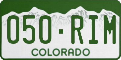 CO license plate 050RIM