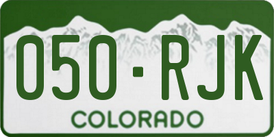 CO license plate 050RJK