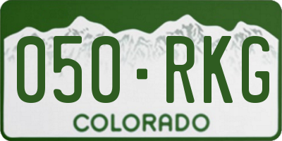 CO license plate 050RKG