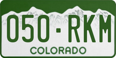 CO license plate 050RKM