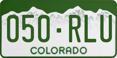CO license plate 050RLU