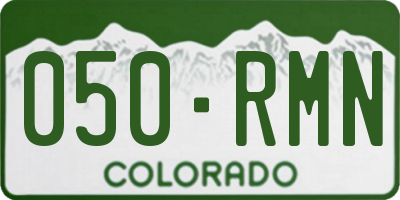 CO license plate 050RMN