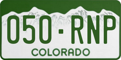 CO license plate 050RNP
