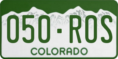 CO license plate 050ROS