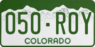 CO license plate 050ROY