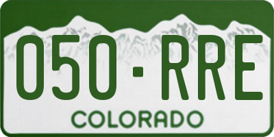 CO license plate 050RRE