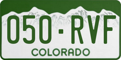 CO license plate 050RVF