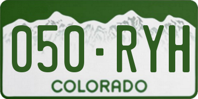 CO license plate 050RYH
