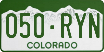 CO license plate 050RYN