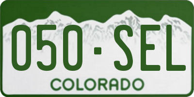 CO license plate 050SEL
