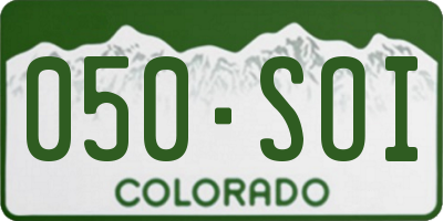 CO license plate 050SOI