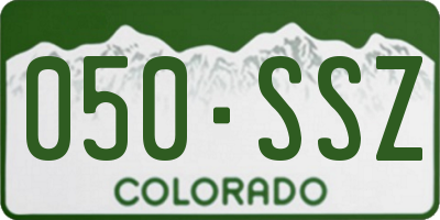 CO license plate 050SSZ