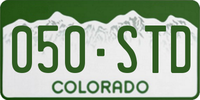 CO license plate 050STD