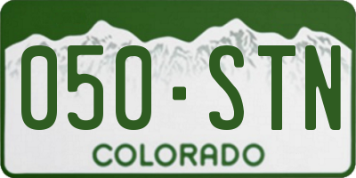 CO license plate 050STN
