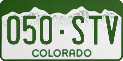 CO license plate 050STV