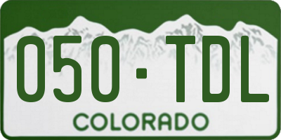 CO license plate 050TDL