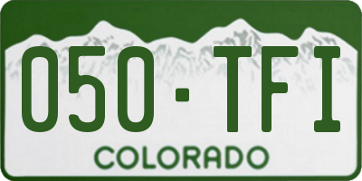 CO license plate 050TFI