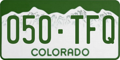 CO license plate 050TFQ