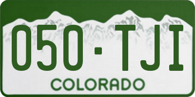 CO license plate 050TJI