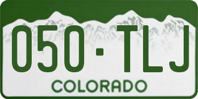 CO license plate 050TLJ
