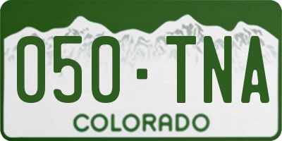 CO license plate 050TNA