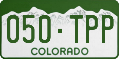 CO license plate 050TPP
