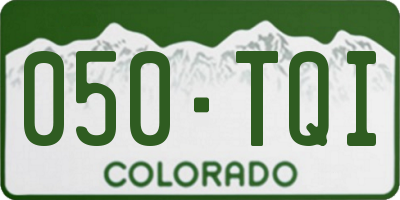 CO license plate 050TQI