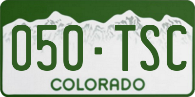 CO license plate 050TSC