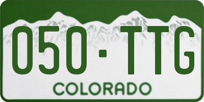 CO license plate 050TTG