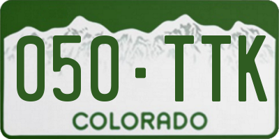 CO license plate 050TTK