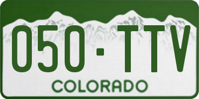 CO license plate 050TTV