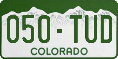 CO license plate 050TUD
