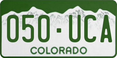 CO license plate 050UCA