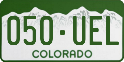 CO license plate 050UEL