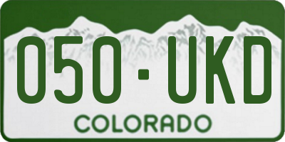 CO license plate 050UKD