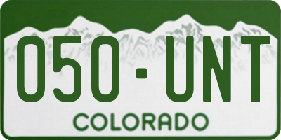 CO license plate 050UNT