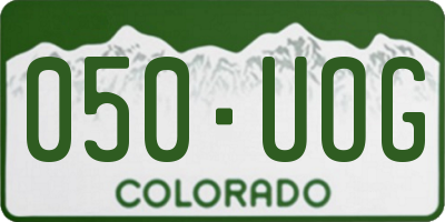 CO license plate 050UOG