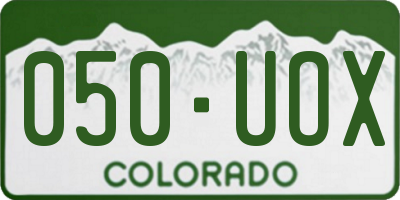 CO license plate 050UOX