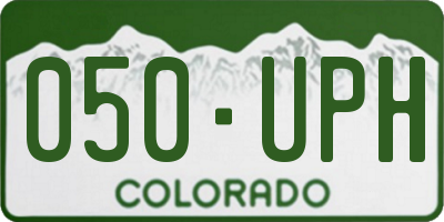 CO license plate 050UPH