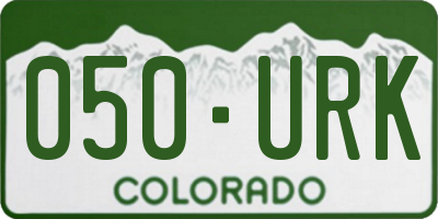 CO license plate 050URK