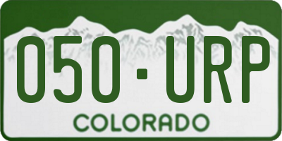 CO license plate 050URP
