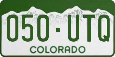 CO license plate 050UTQ