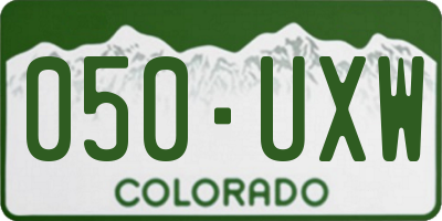 CO license plate 050UXW