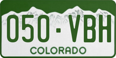 CO license plate 050VBH
