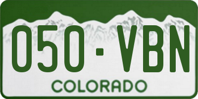 CO license plate 050VBN