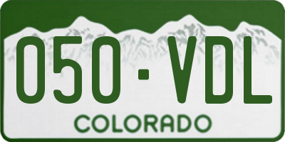 CO license plate 050VDL