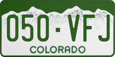 CO license plate 050VFJ